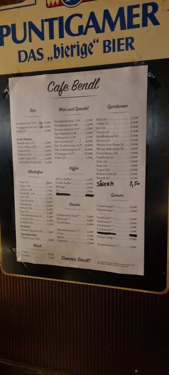 Menu - Café Bendl photo 2